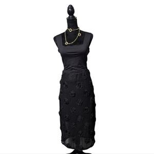 Bailey 44 Black Sheath Midi Skirt Cocktail Sleeveless Set